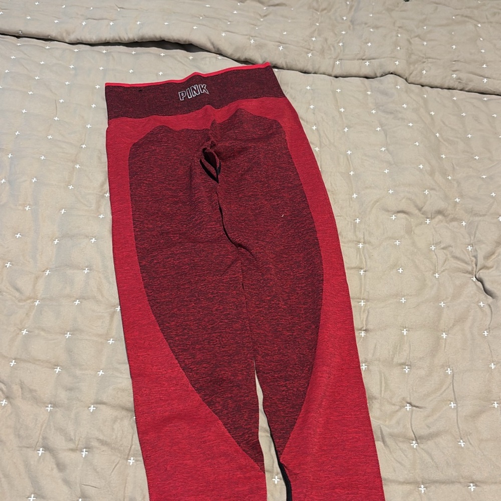 Victoria's Secret Red and Dark Red Leggings